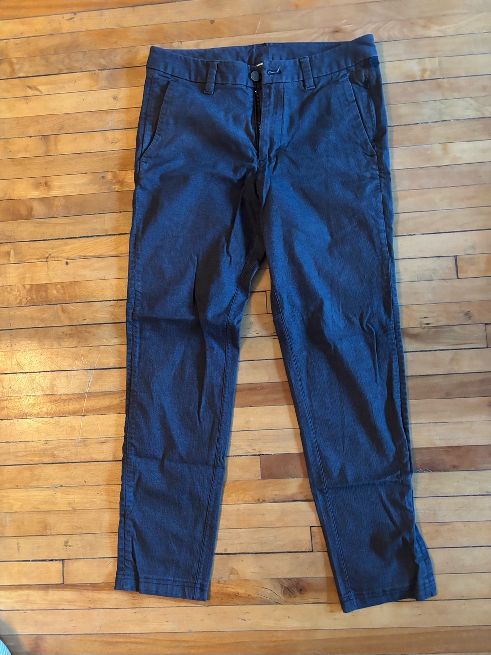 Lululemon Men’s Charcoal Heather Pants Slim Fit Zipper Pocket